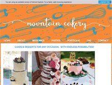 Tablet Screenshot of mountaincakery.com